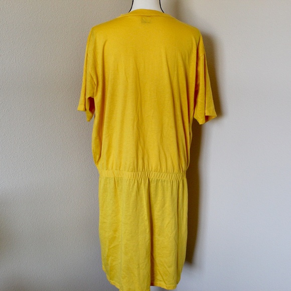 Vintage Marigold Yellow Elastic Waist T-Shirt Dress - Picture 7 of 10